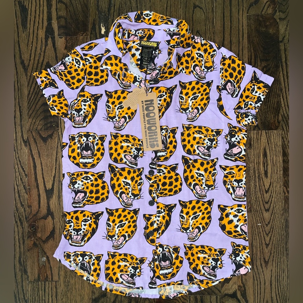 Nooworks SOLD OUT Women's Cheetah Heads JOYCE Size Small 🐯
